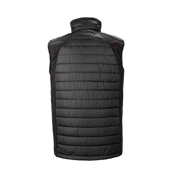 Result Genuine Recycled Unisex Adult Compass Softshell Padded Vest / Black - Picture 2 of 2